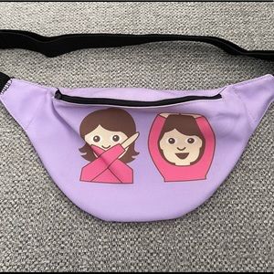 Chi Omega (🙅🏽‍♀️🙆🏽‍♀️) Emoji Lilac Waist Pack